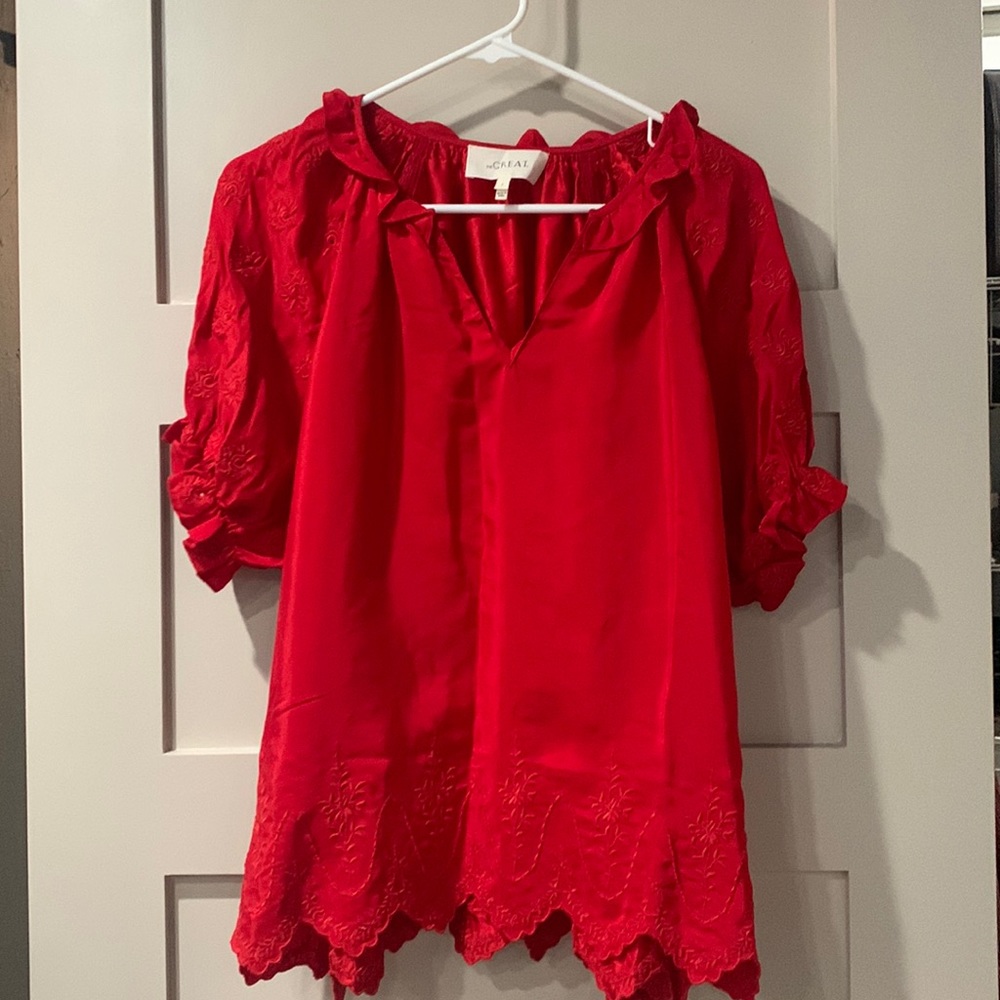 Red silk The Great blouse